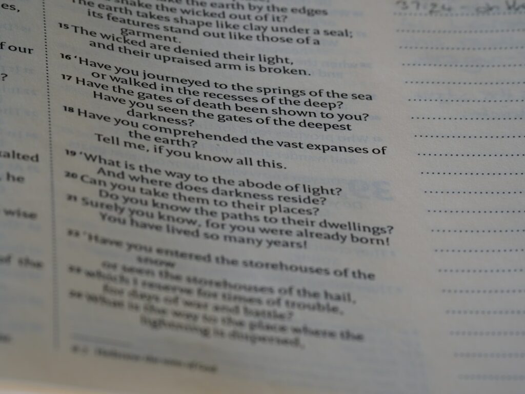 a close up of a book with text on it